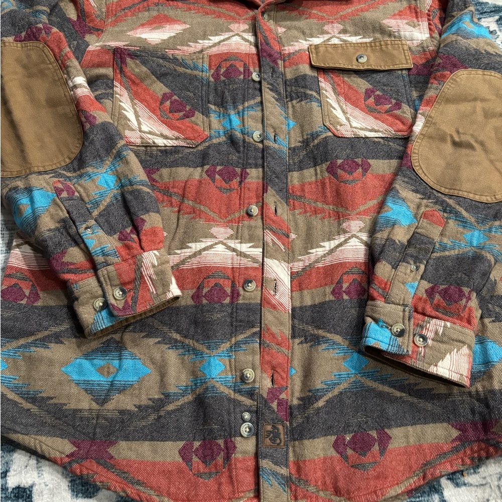 Tribal Pattern Button-Up Shirt/Jacket Legendary W… - image 1